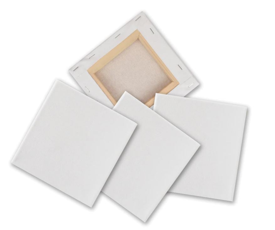 Mini Stretched Canvas 15*15cm Cotton White Blank Canvas – playspy